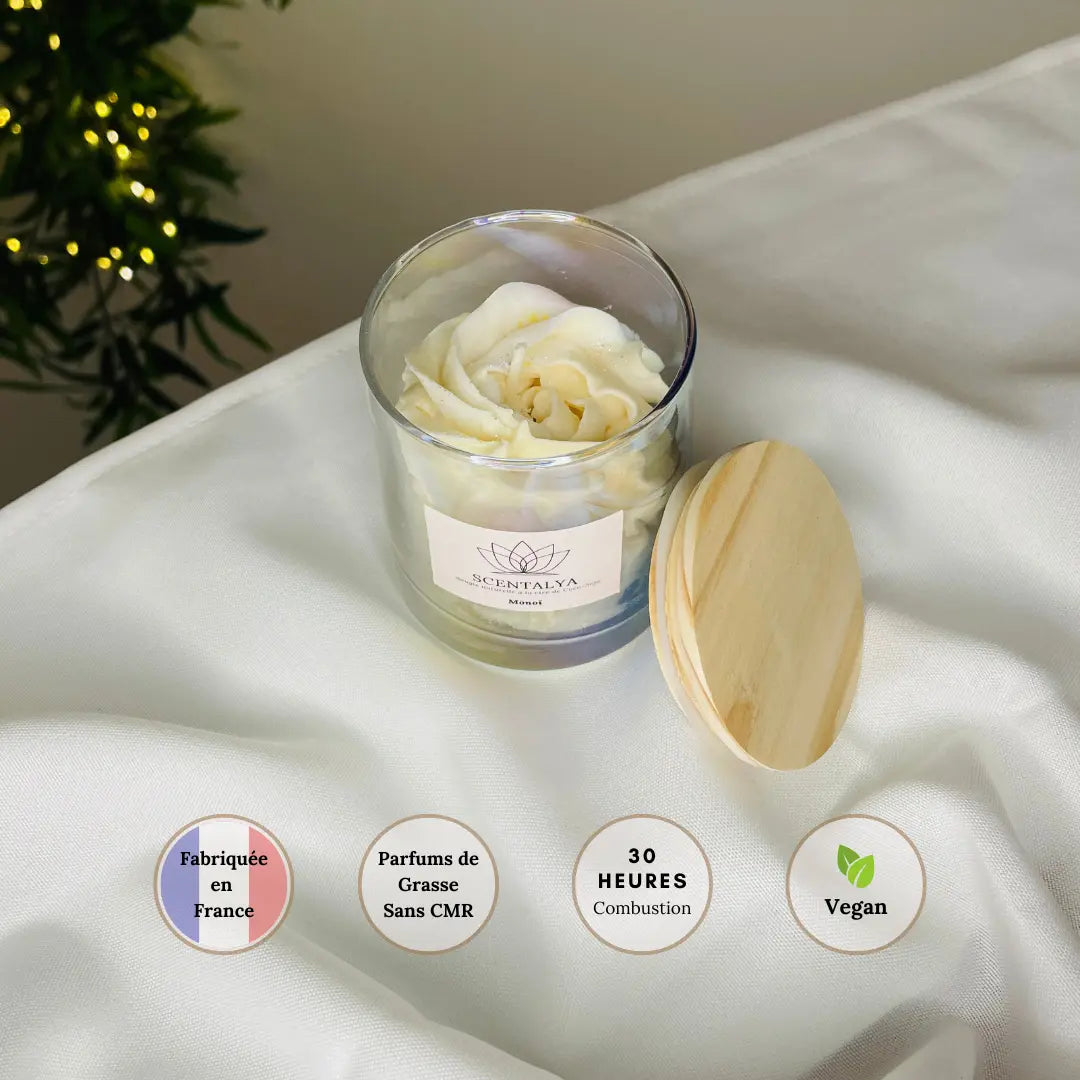 Bougie Chantilly - Monoi 200ml Scentalya