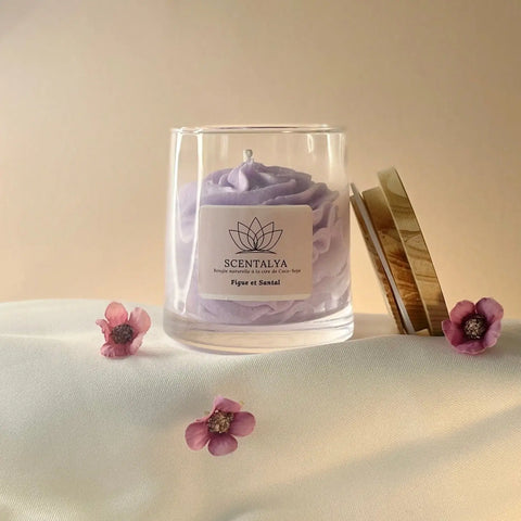 Bougie Chantilly Figue et Santal 200ml Scentalya