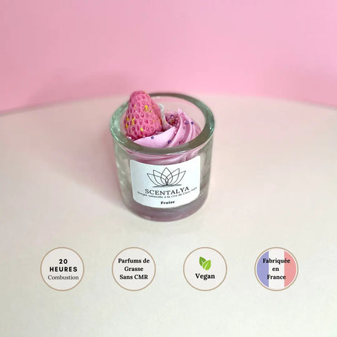 Bougie Gourmande - Fraise 100ml Scentalya