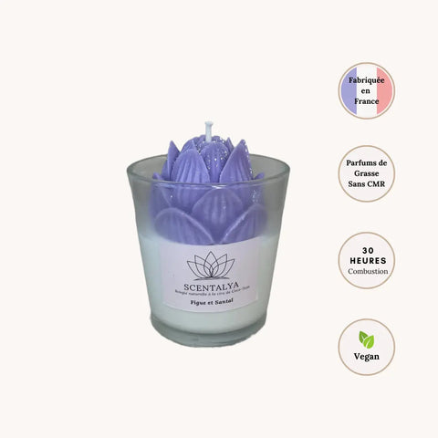 Bougie Les Fleuries - Figue et Santal 170ml Scentalya