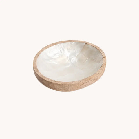 Coupelle artisanale en bois et nacre