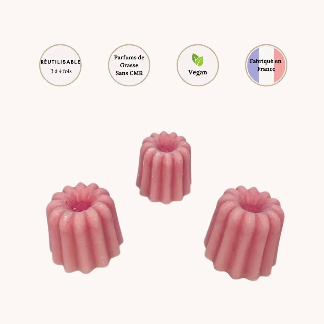 Lot de 3 Fondants Cannelés parfumés Barbe à Papa Scentalya