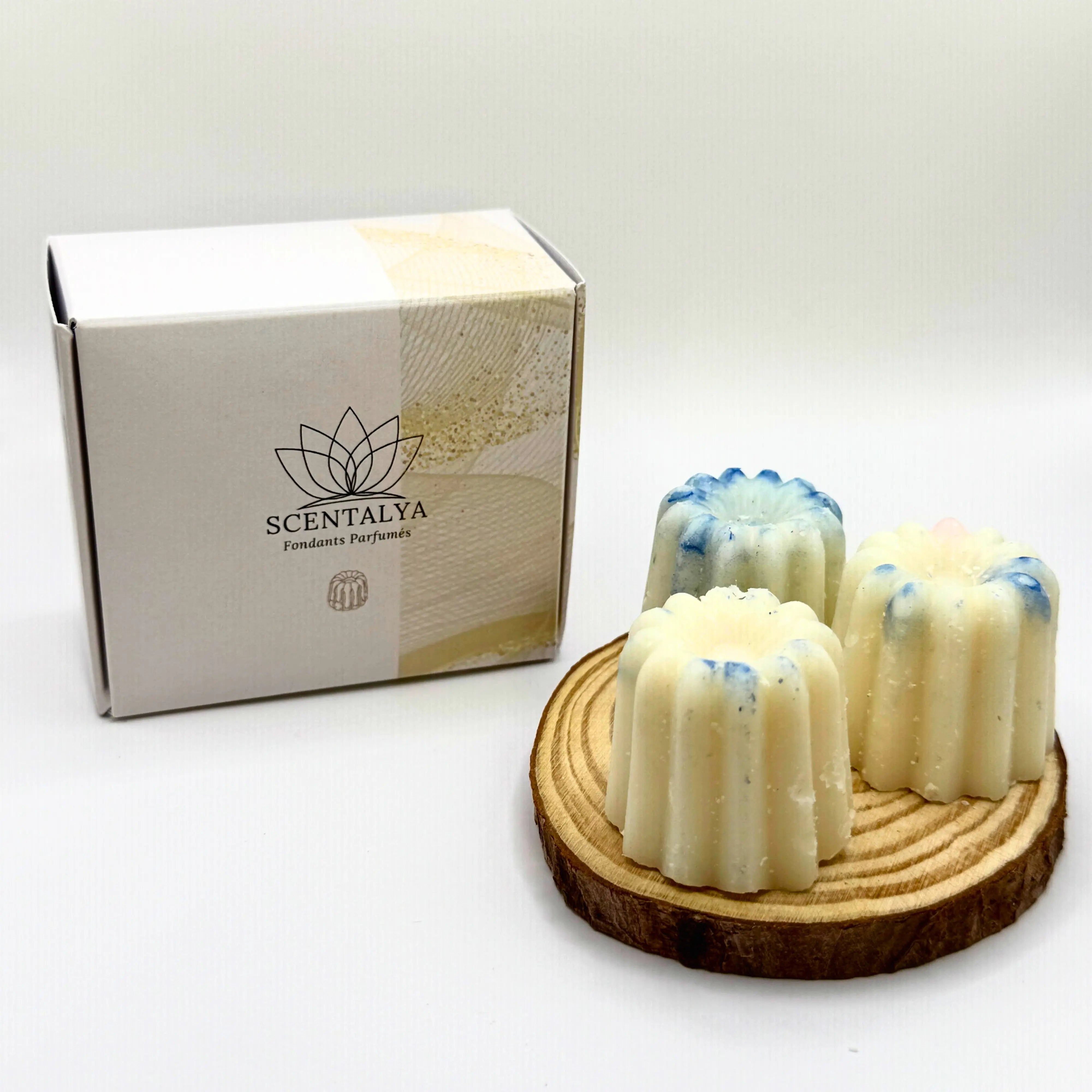 Lot de 3 Fondants Cannelés parfumés Cachemire et Soie Scentalya