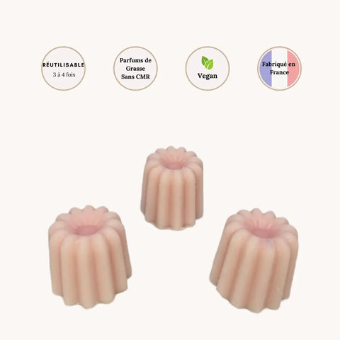 Lot de 3 Fondants Cannelés parfumés Fraise Scentalya