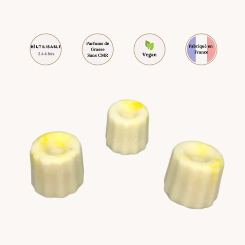 Lot de 3 Fondants Cannelés parfumés Frangipanier Jasmin Scentalya