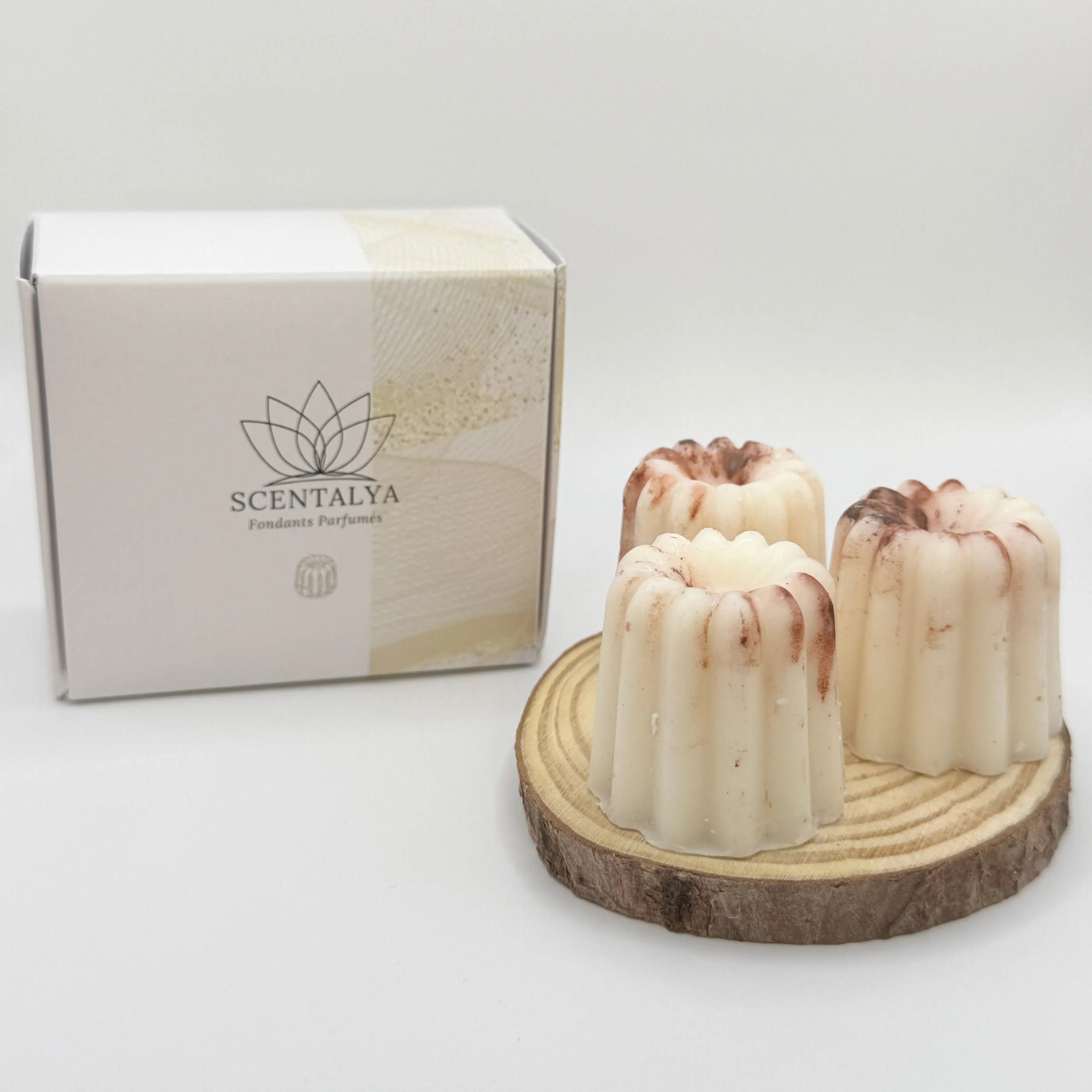 Lot de 3 Fondants Cannelés parfumés Thé et pain d'épices Scentalya