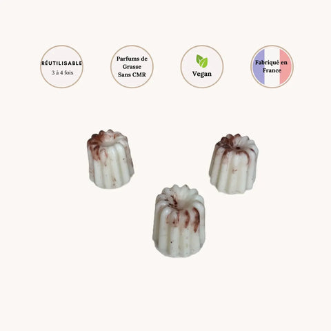 Lot de 3 Fondants Cannelés parfumés Thé et pain d'épices Scentalya