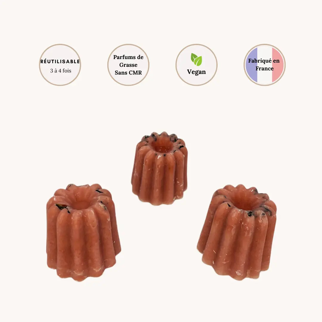 Lot de 3 Fondants Cannelés parfumés Vin chaud Scentalya