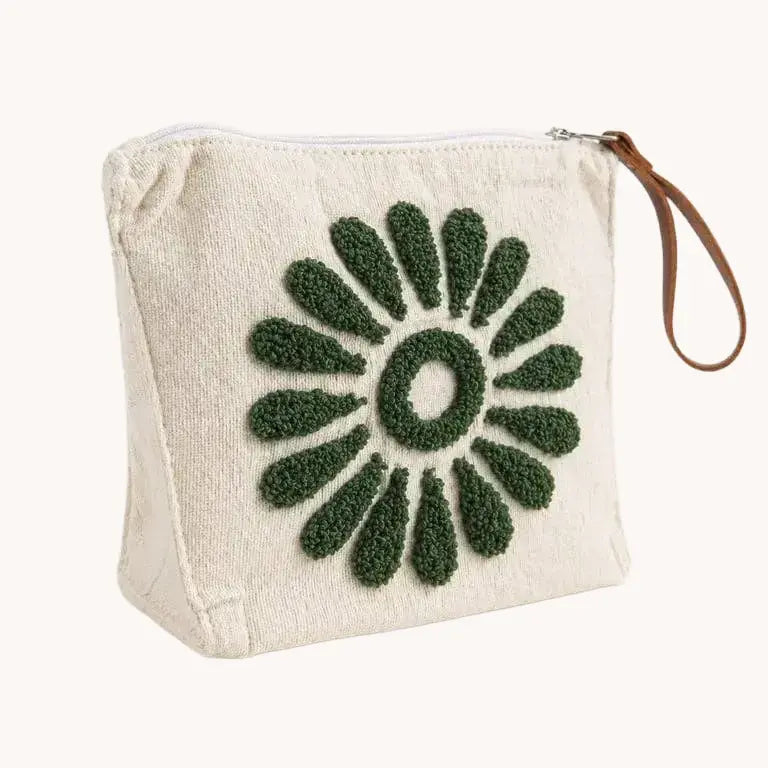 Pochette artisanale – Fleur Verte